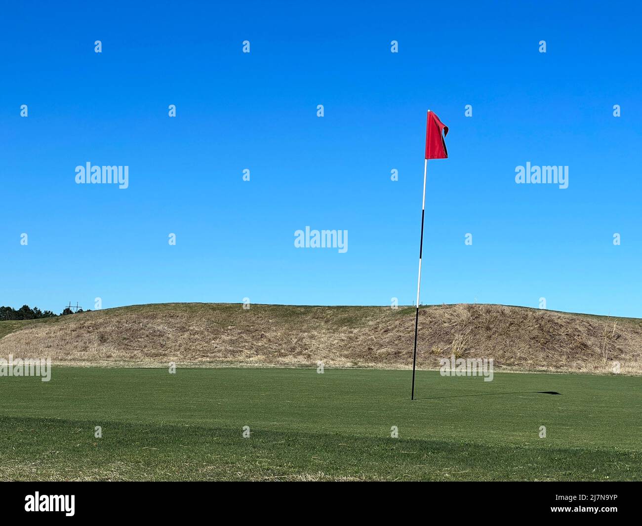 Vista sul campo da golf e sul verde di Jack Hill state Park, Reidsville, Georgia, Stati Uniti. Foto Stock