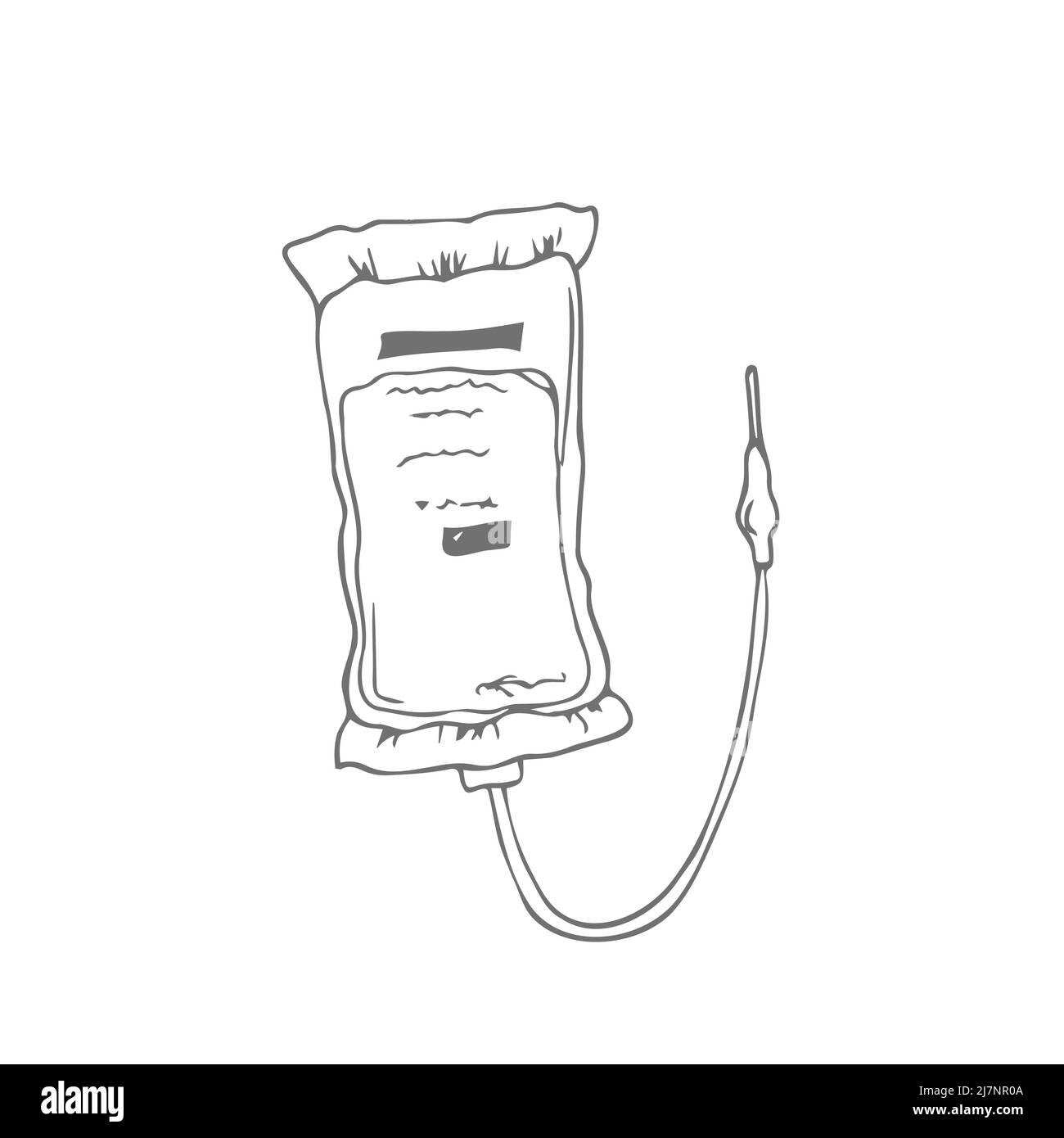 dodle medico contagocce. illustrazione della linea vettoriale. Illustrazione Vettoriale