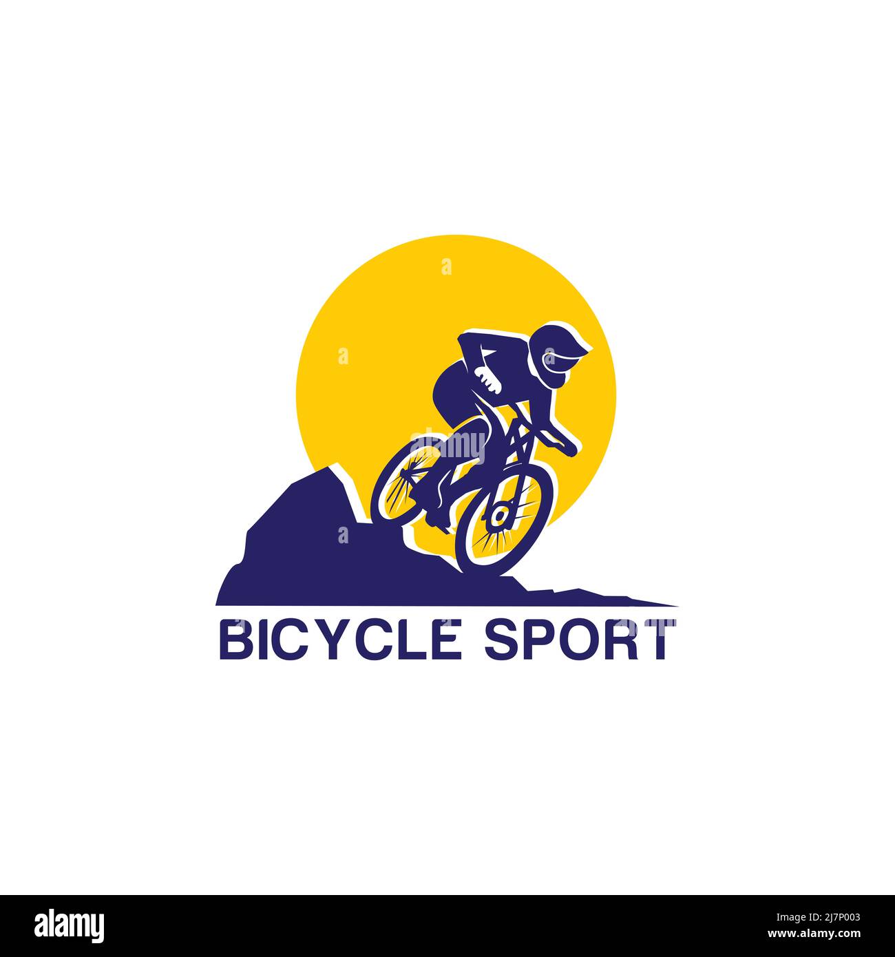 mountain bike. Freeride sport estremo illustrazione vettoriale Foto Stock