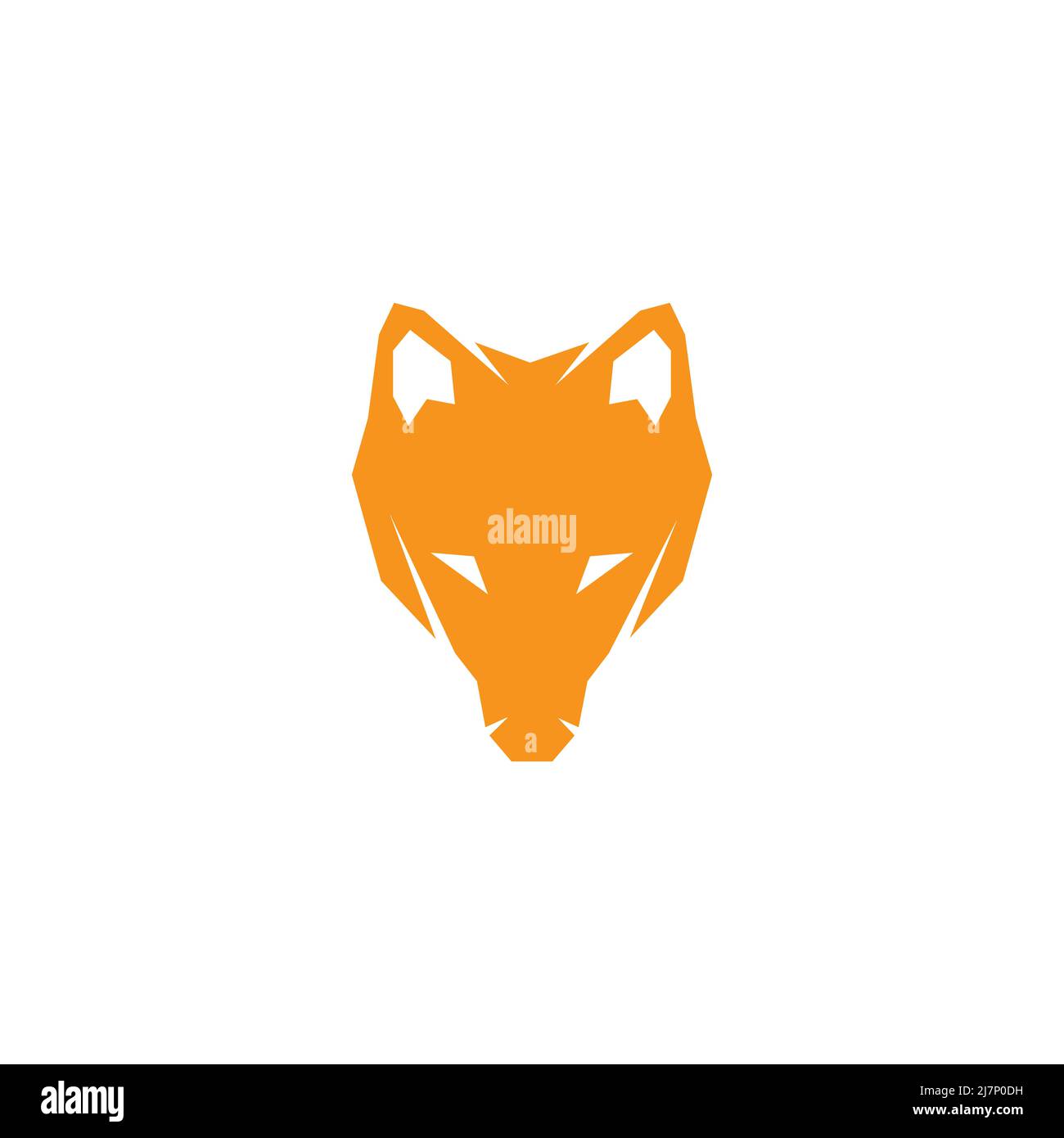 vettore di logo di personaggio di fox head mascotte Foto Stock