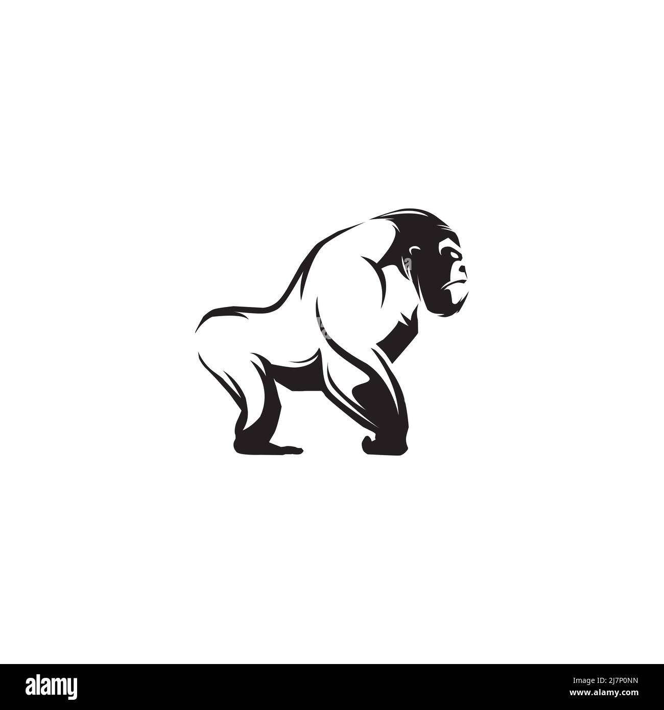 Vettore logo Gorilla Foto Stock