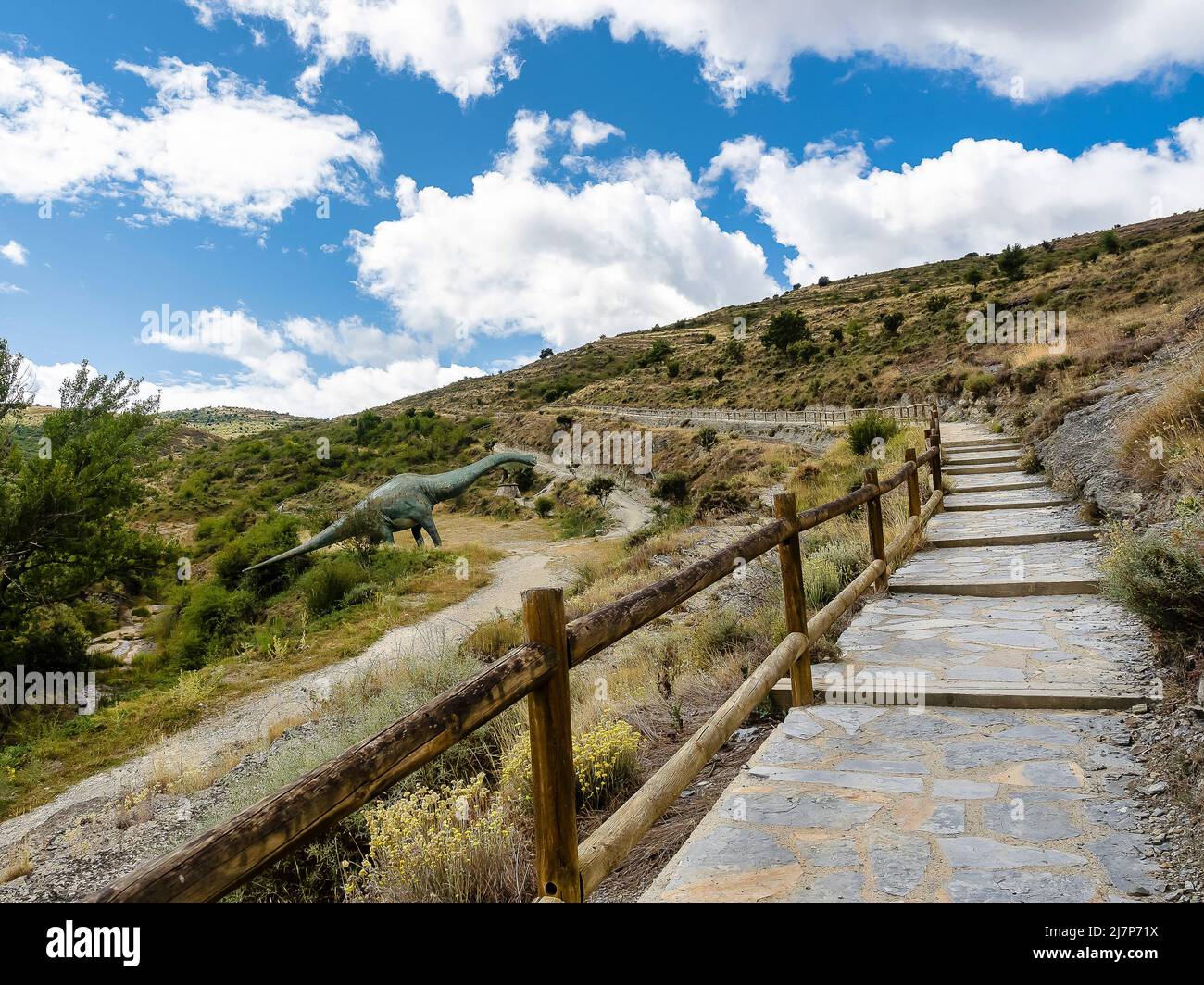 Strada Enciso, impronte reali di dinosauri e mondo perduto Foto Stock