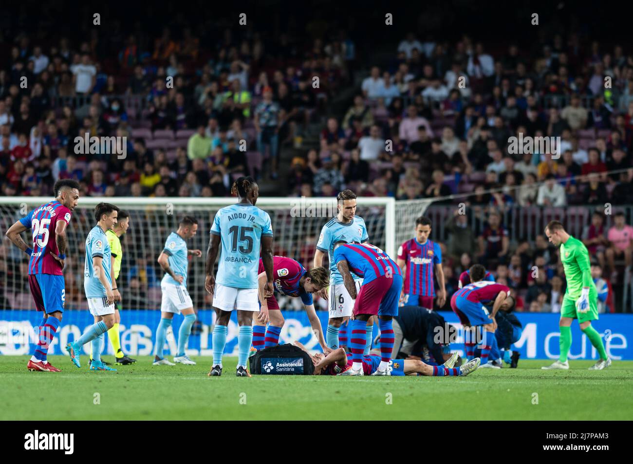 Barcellona, Spagna. 10/05/2022, , Gavi del FC Barcellona durante la partita Liga tra il FC Barcelona e il Real Celta de Vigoat Camp Nou a Barcellona, Spagna. Foto Stock