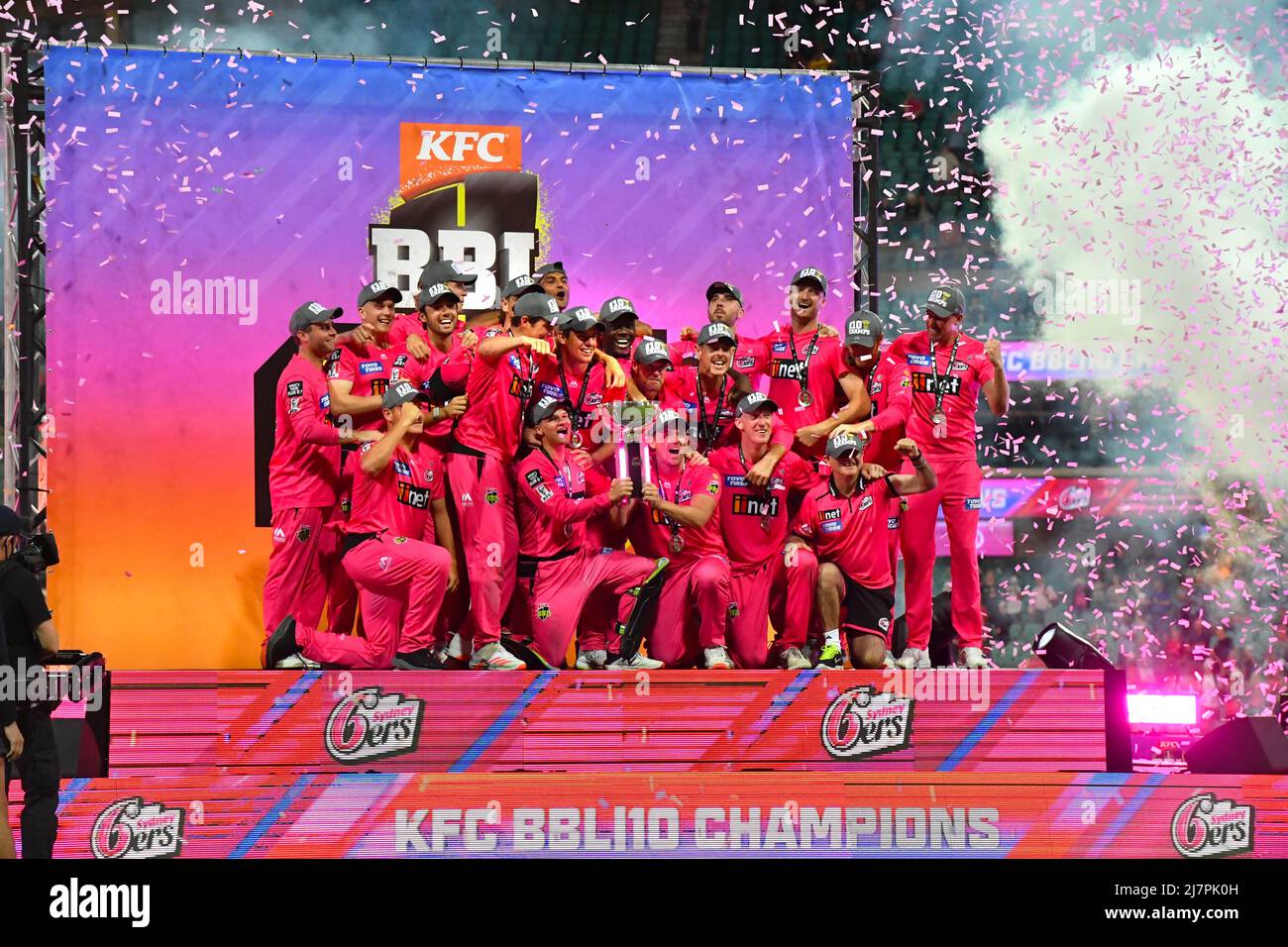 I Sydney Sixers hanno sconfitto i Perth Scorchers nella finale della Big Bash League 2021, vincendo con 27 corse. Caratterizzato: Atmosfera dove: Sydney, Australia quando: 06 Feb 2021 credito: WENN Foto Stock
