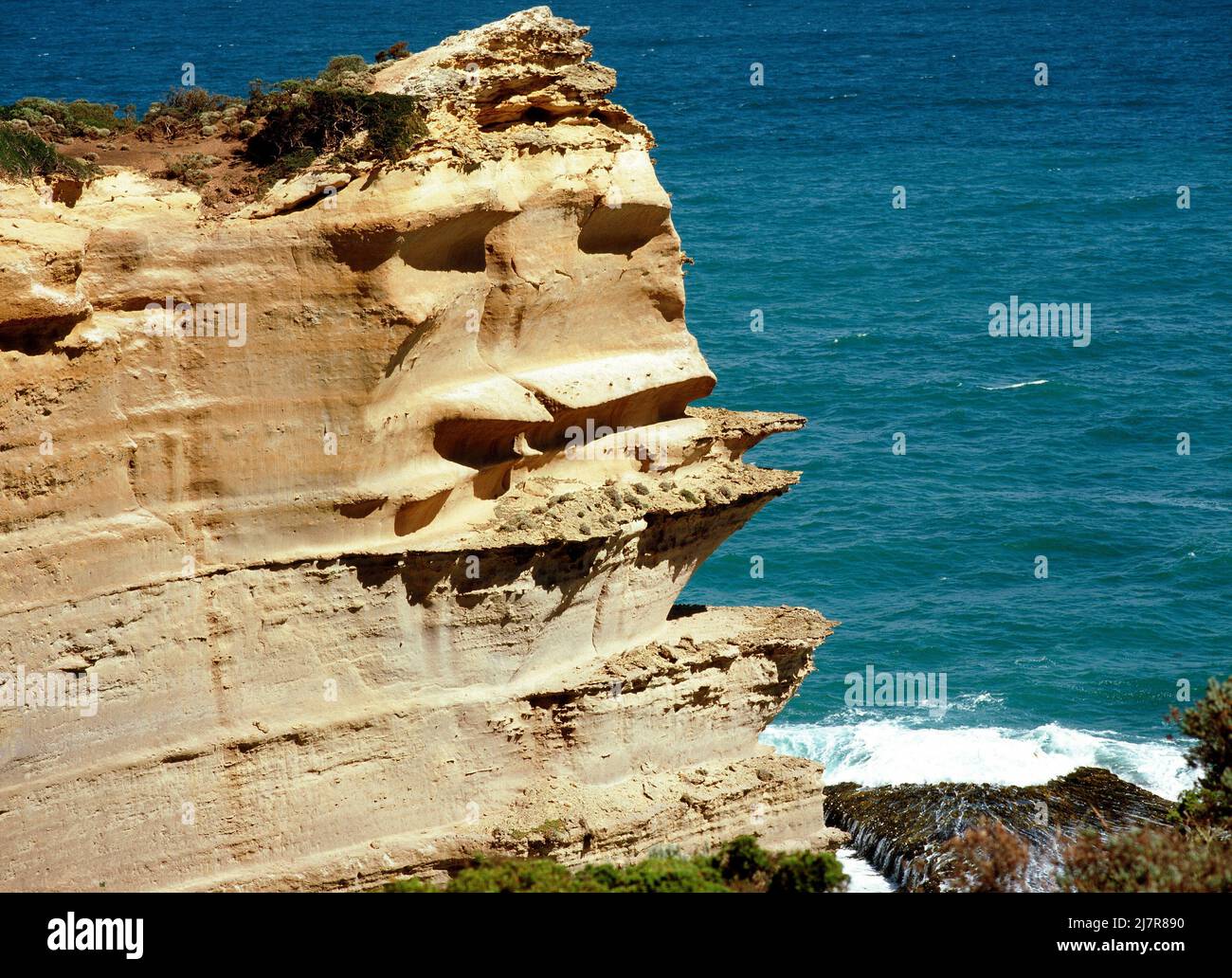 Rock Stack, formazione, costa, Great Ocean Road, Victoria, Australia Foto Stock