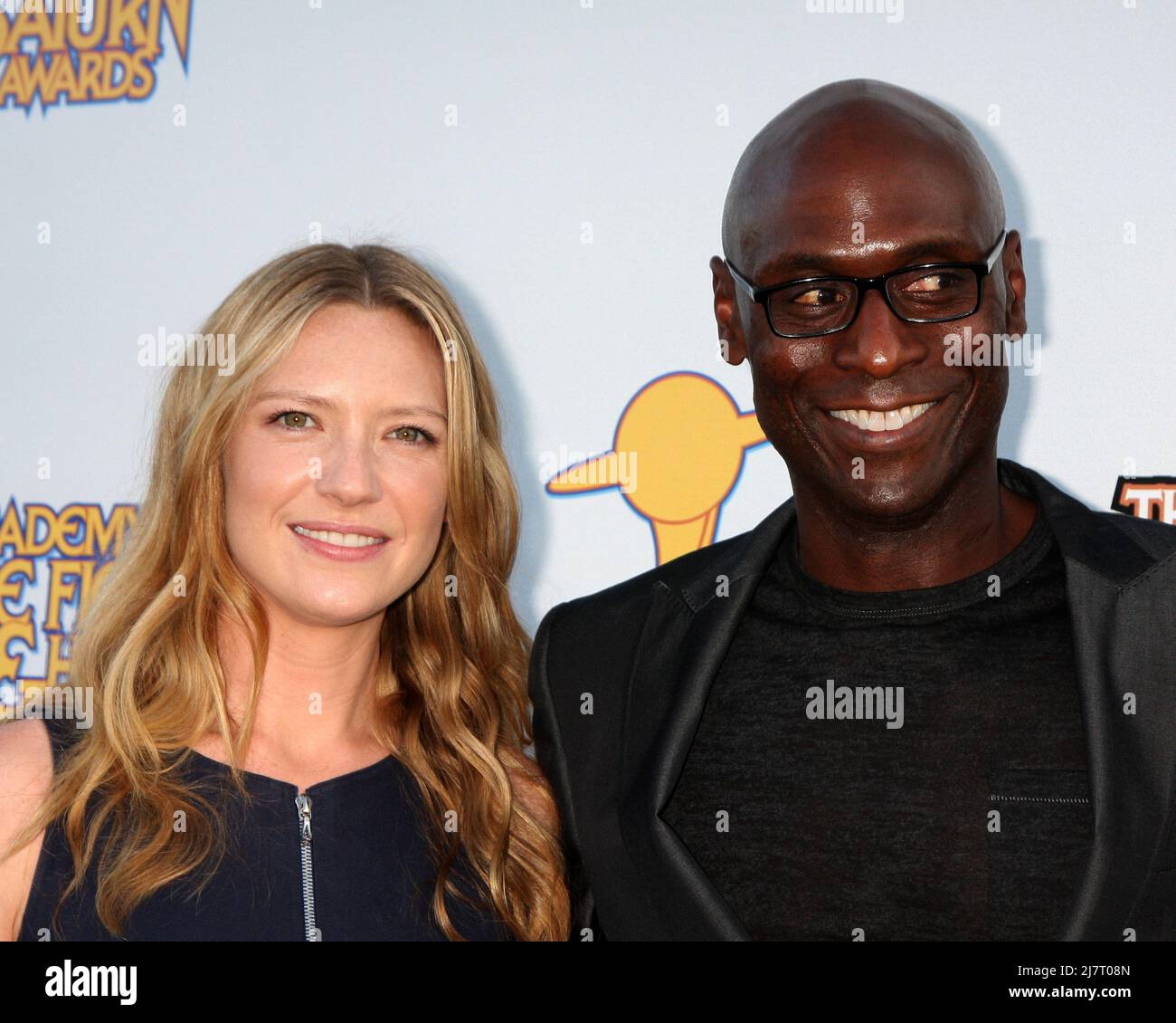 LOS ANGELES - GIUGNO 23: Anna Torv, Lance Reddick arriva al Saturn Awards 2011 a Castaways il 23 giugno 2011 a Burbank, CA Foto Stock