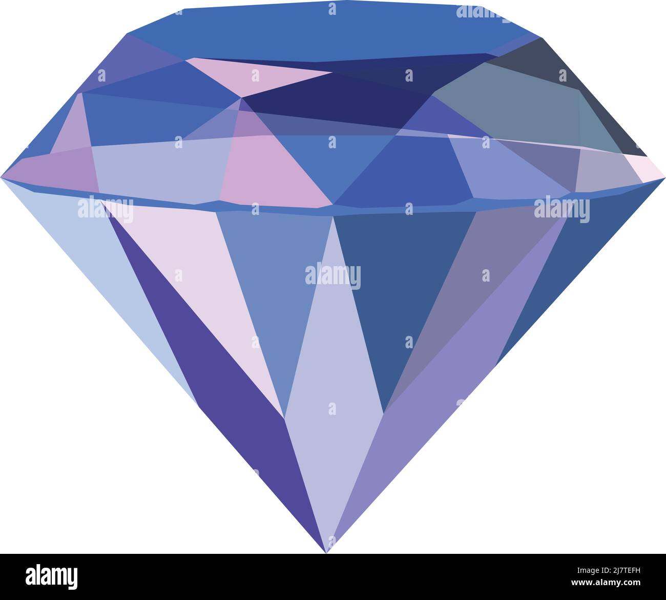 diamante su vettore, su sfondo bianco Illustrazione Vettoriale