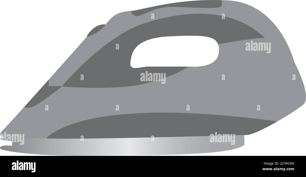 illustrazione vettoriale della scatola di ferro di vestito di colore grigio. su sfondo bianco Illustrazione Vettoriale