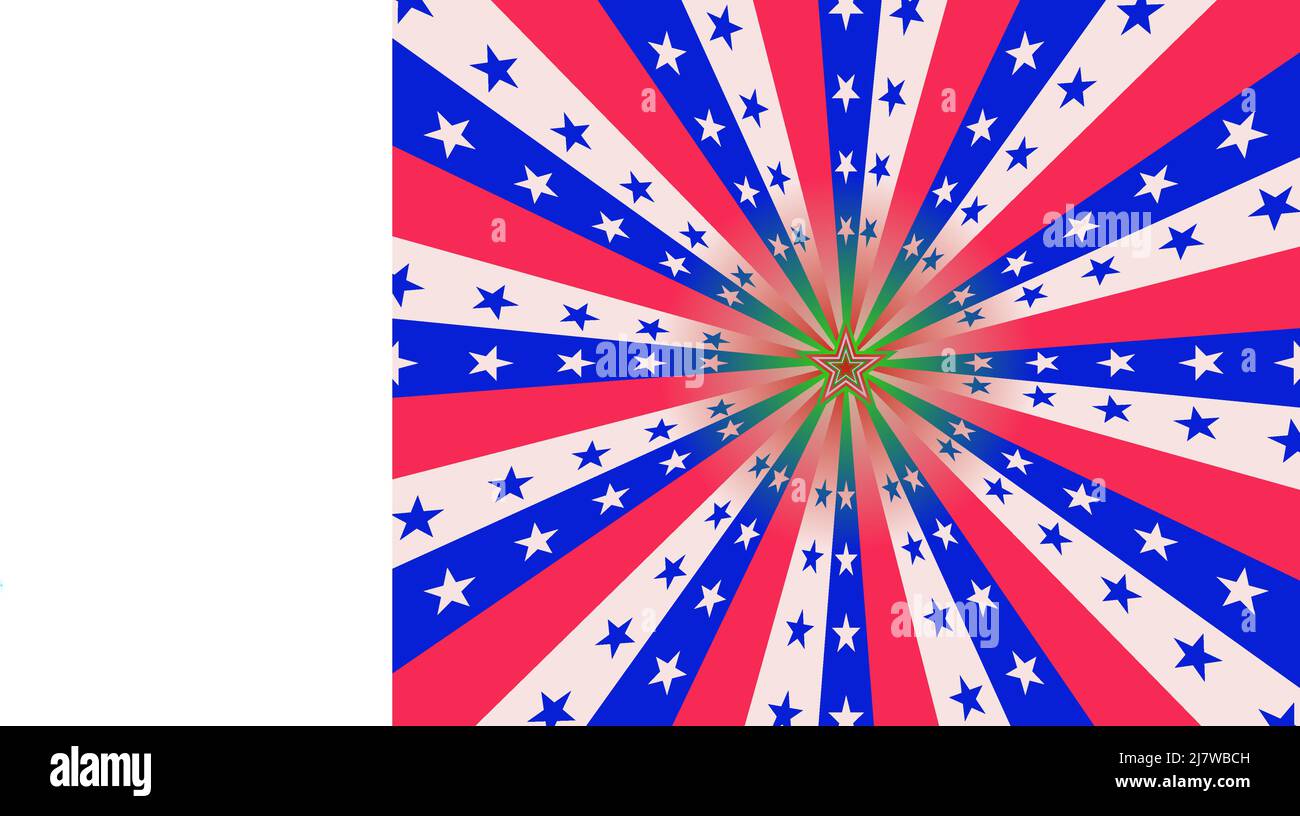 Sfondo astratto celebrazione americana 4th luglio indipendenza carta da parati illustrazione vettoriale Illustrazione Vettoriale