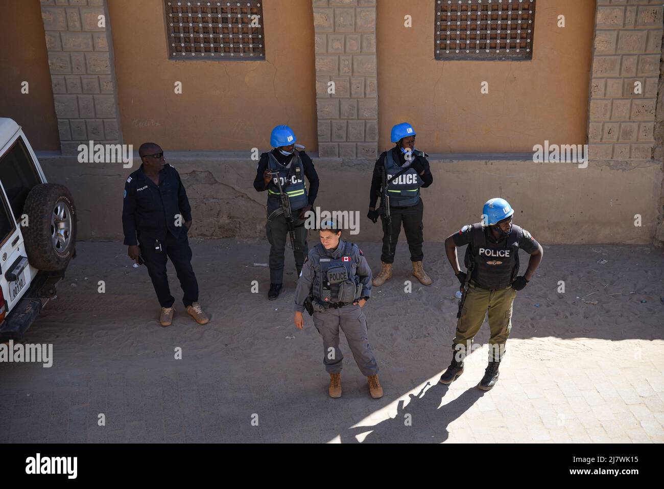 Nicolas Remene / le Pictorium - polizia delle Nazioni Unite (UNPOL) in Mali - 10/2/2022 - Mali / Tombouctou (Timbuktu) / Tombouctou (Timbuktu) - Membe Foto Stock