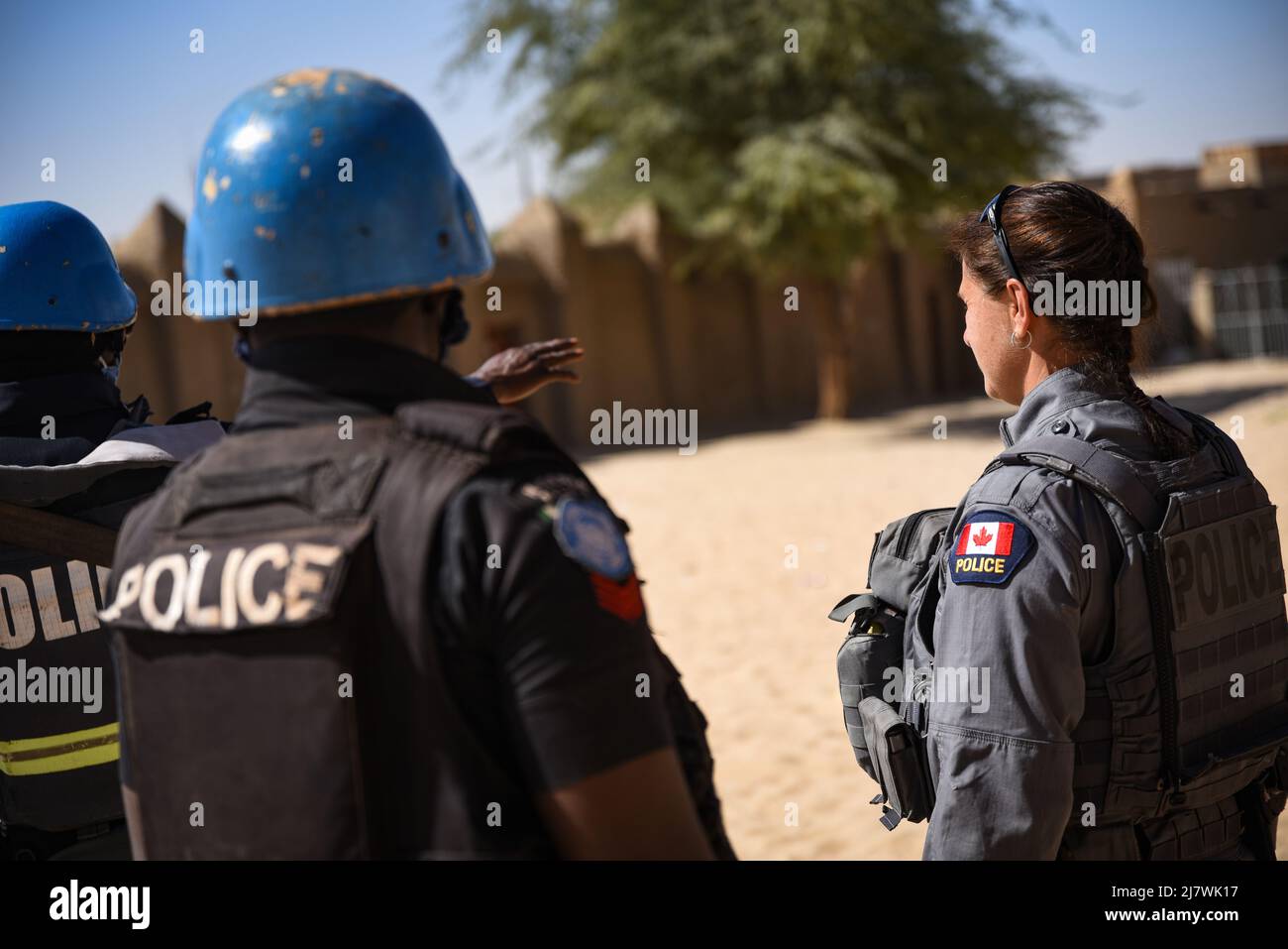 Nicolas Remene / le Pictorium - polizia delle Nazioni Unite (UNPOL) in Mali - 10/2/2022 - Mali / Tombouctou (Timbuktu) / Tombouctou (Timbuktu) - Membe Foto Stock
