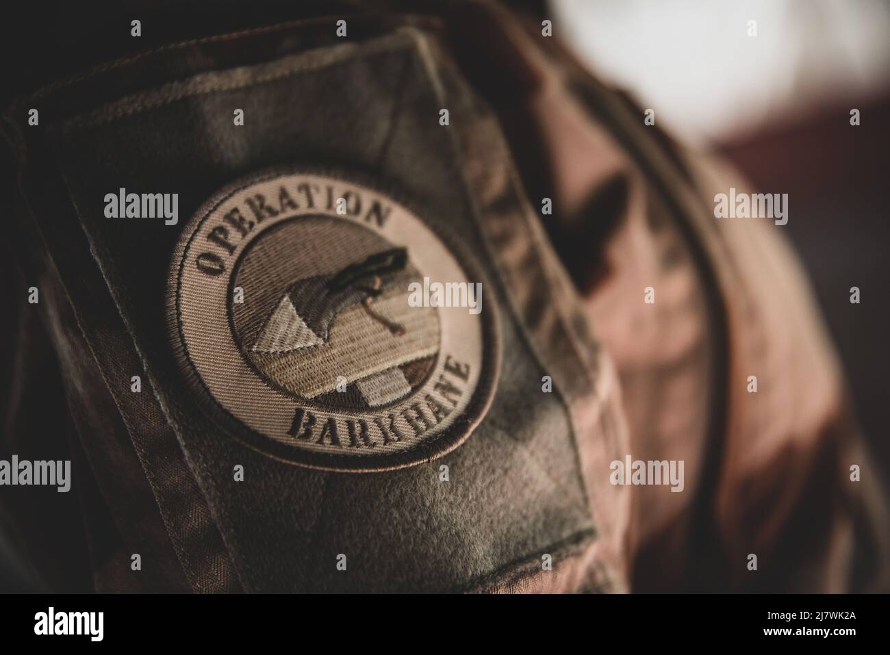 Nicolas Remene / le Pictorium - Barkhane Operation Crest - 18/02/2022 - Mali / Bamako District / Bamako - Barkhane Operation Crest of the Frenc Foto Stock