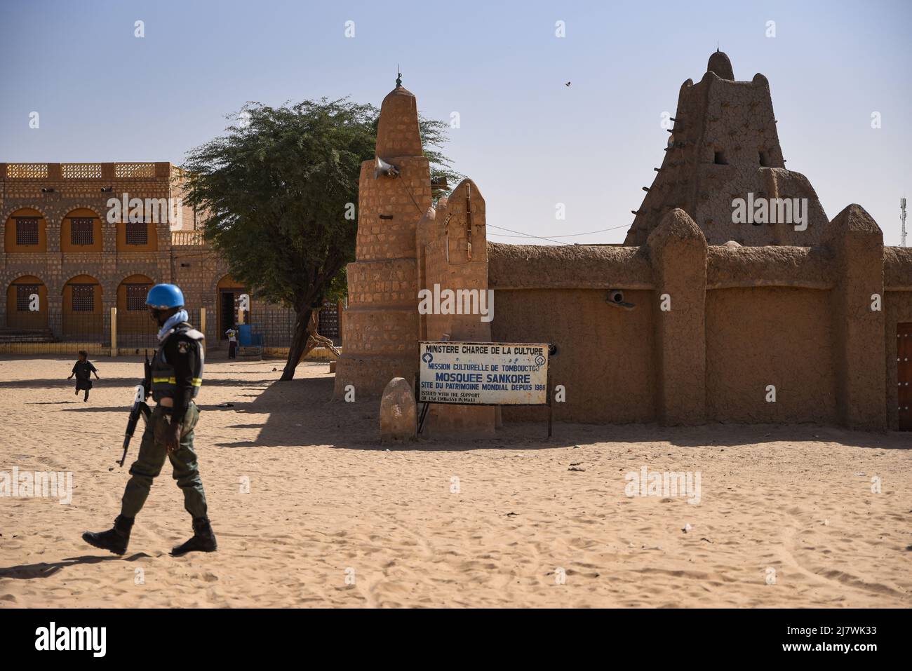 Nicolas Remene / le Pictorium - polizia delle Nazioni Unite (UNPOL) in Mali - 9/2/2022 - Mali / Tombouctou (Timbuktu) / Tombouctou (Timbuktu) - membro Foto Stock