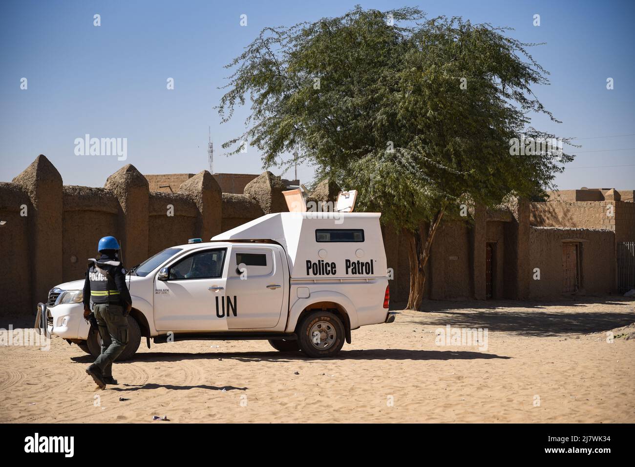 Nicolas Remene / le Pictorium - polizia delle Nazioni Unite (UNPOL) in Mali - 10/2/2022 - Mali / Tombouctou (Timbuktu) / Tombouctou (Timbuktu) - Membe Foto Stock