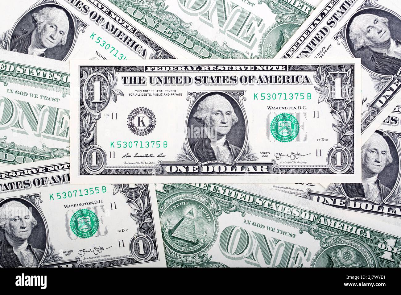 Un dollaro americano un background di affari Foto Stock