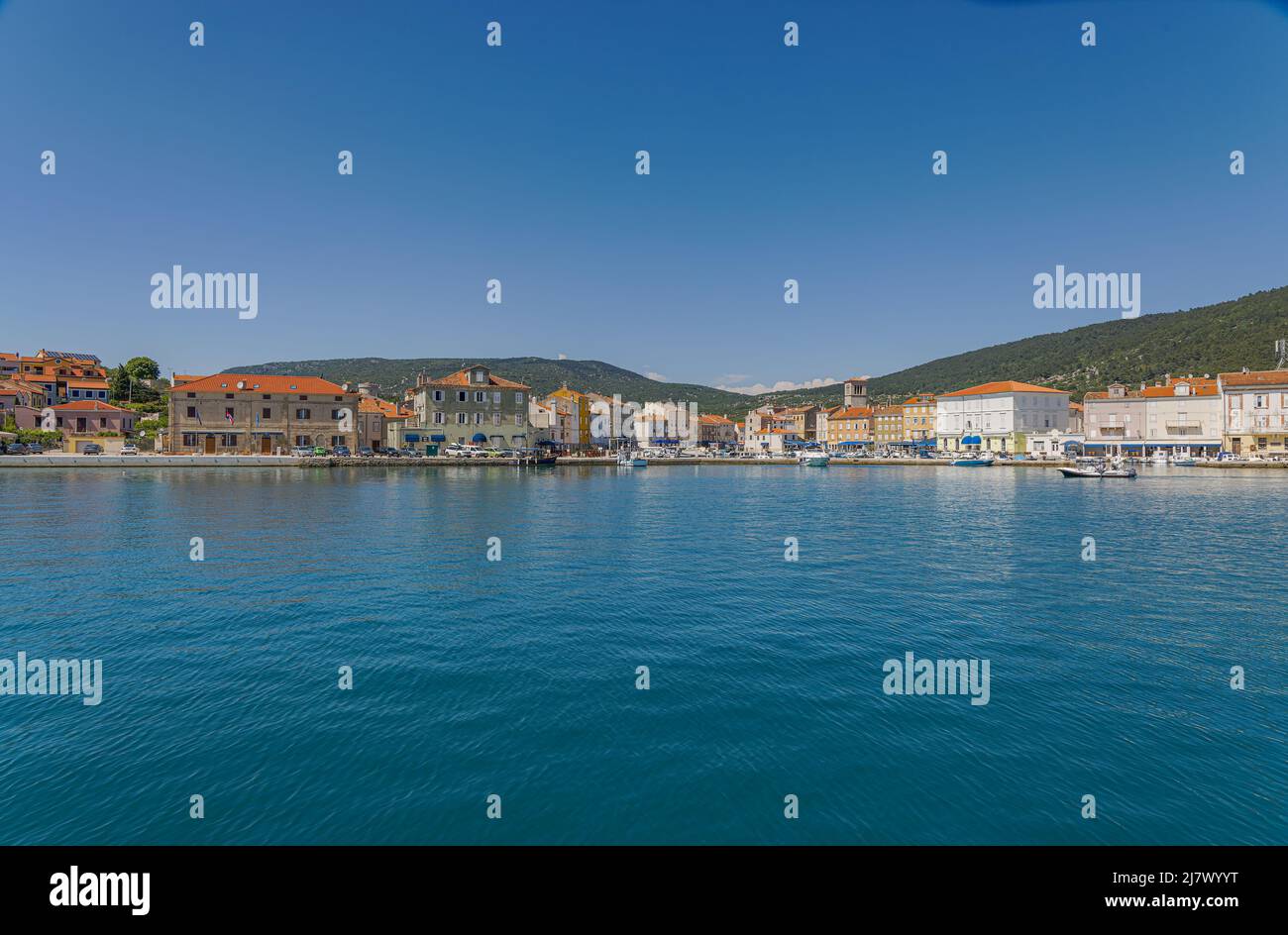 Cres città vecchia porto Croazia Foto Stock