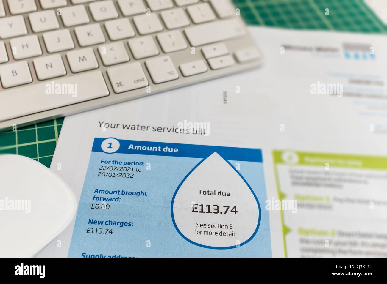 Bristol Water Services Bill, Gloucestershire, Regno Unito Foto Stock