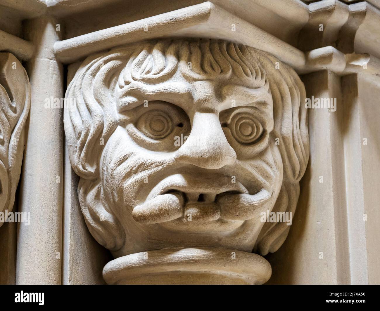 Decorazioni in gergo ornato al castello di Penrhyn, Bangor, Galles del Nord, Regno Unito. Foto Stock