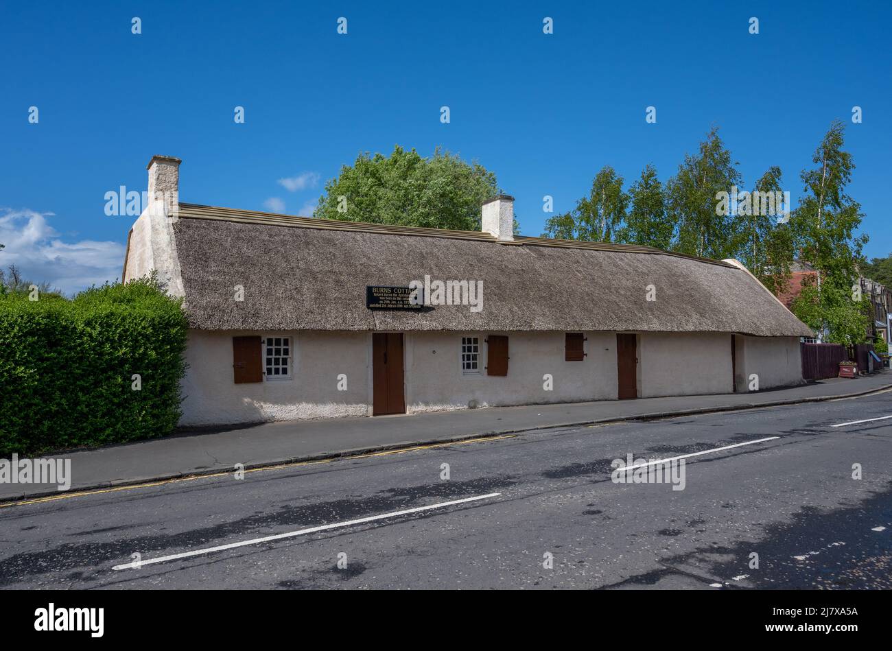 Burns Cottage, la prima casa di Robert Burns in Alloway Foto Stock