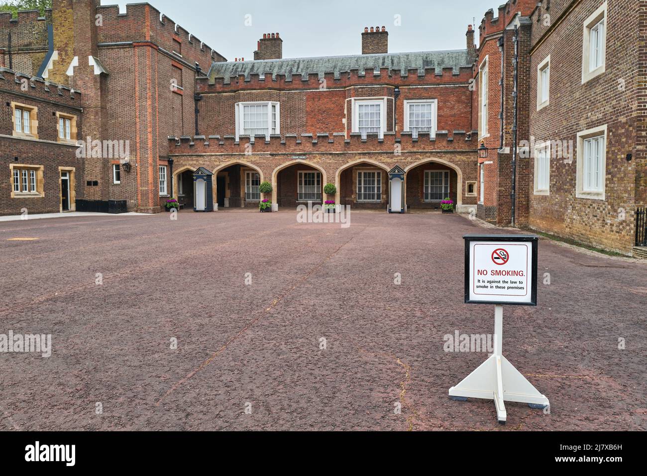Vietato fumare al Friars Court, St James's Royal Palace, Londra, Inghilterra. Foto Stock