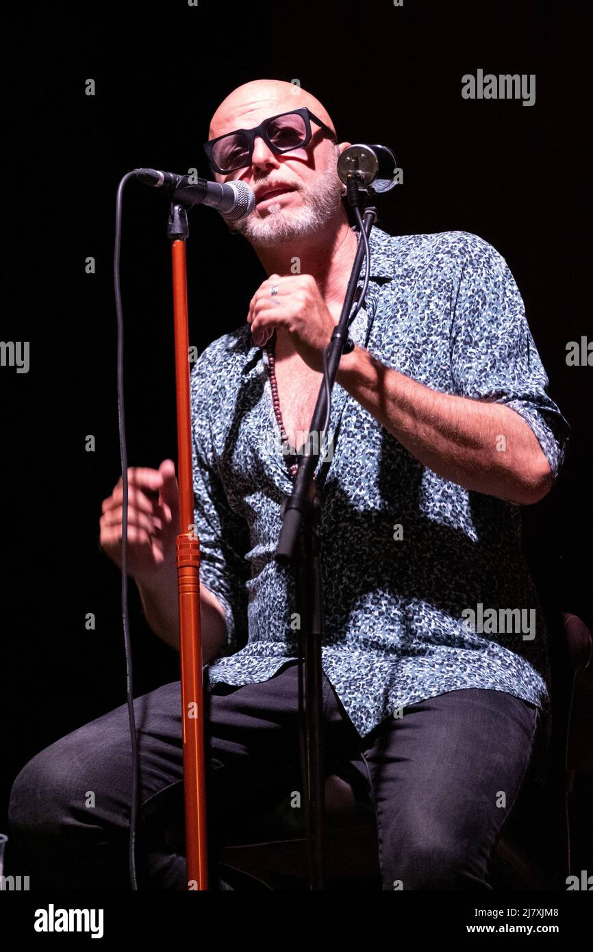 Negrita, una band pop-rock italiana suona al Castello Scaligero di Villafranca il 23rd luglio 2021 per il suo tour "la Teatrale Summer tour". Foto Stock