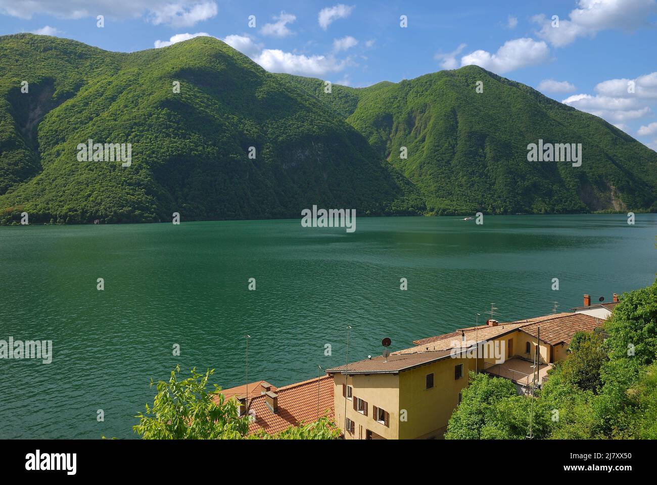 Villaggio di Gandria al Lago di Lugano vicino Lugano,Canton Ticino,Svizzera Foto Stock