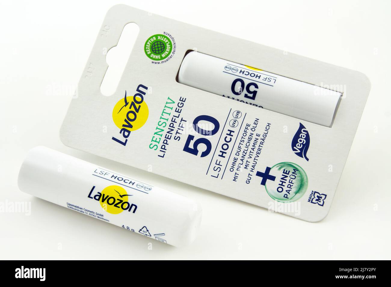 Amburgo, Germania - 10 maggio 2022: Sun Protection Lavozon Sensitiv LSF 50 Foto Stock
