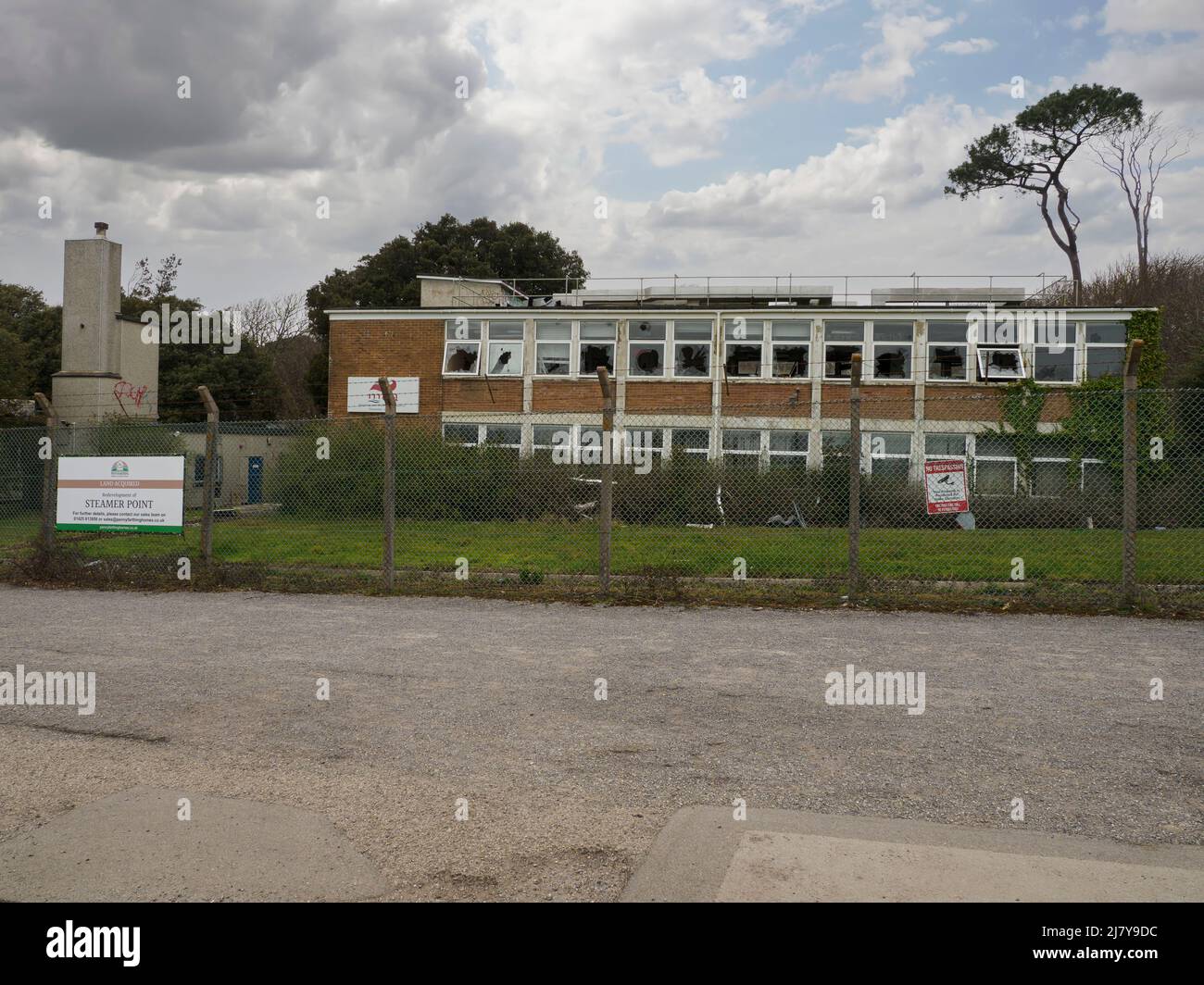 L'ex centro di addestramento della Marine and Coastguard Agency a Steamer Point, Christchurch, Dorset, Regno Unito Foto Stock