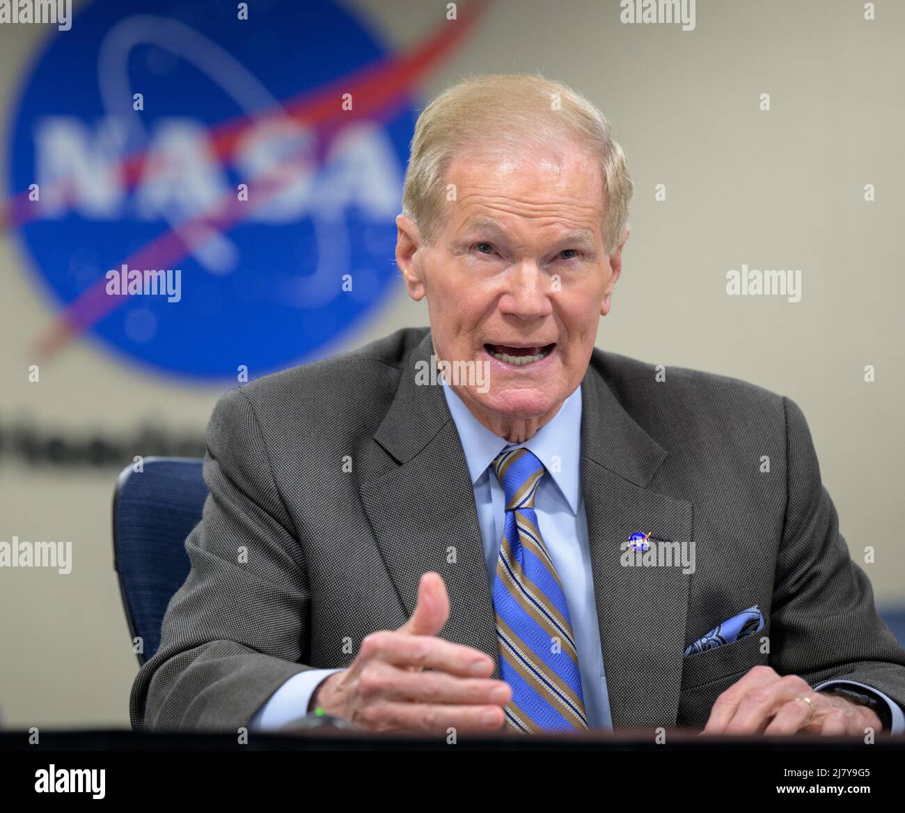 L'amministratore della NASA Bill Nelson, emette osservazioni durante una riunione della sessione esecutiva del Consiglio consultivo della NASA presso la sede centrale della NASA Mary W. Jackson Building 28 febbraio 2022 a Washington, DC, USA. Foto Stock
