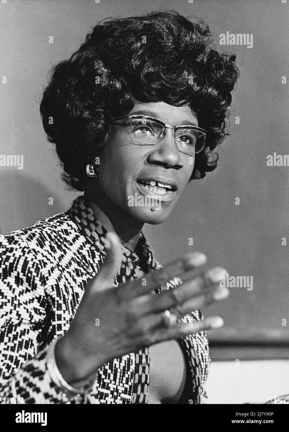 Shirley Chisholm, politico americano, 1972 Foto Stock