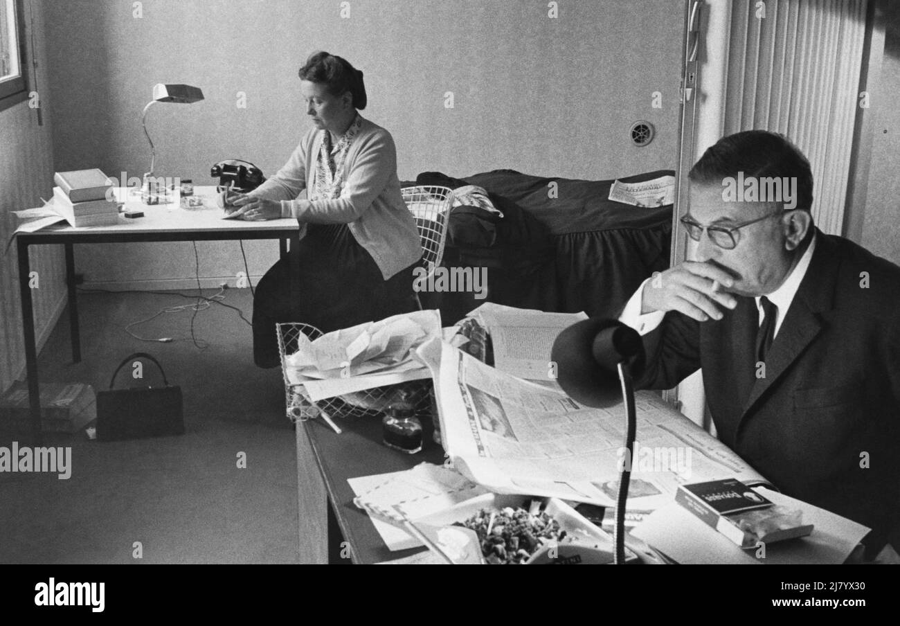 Simone de Beauvoir e Jean-Paul Sartre Foto Stock
