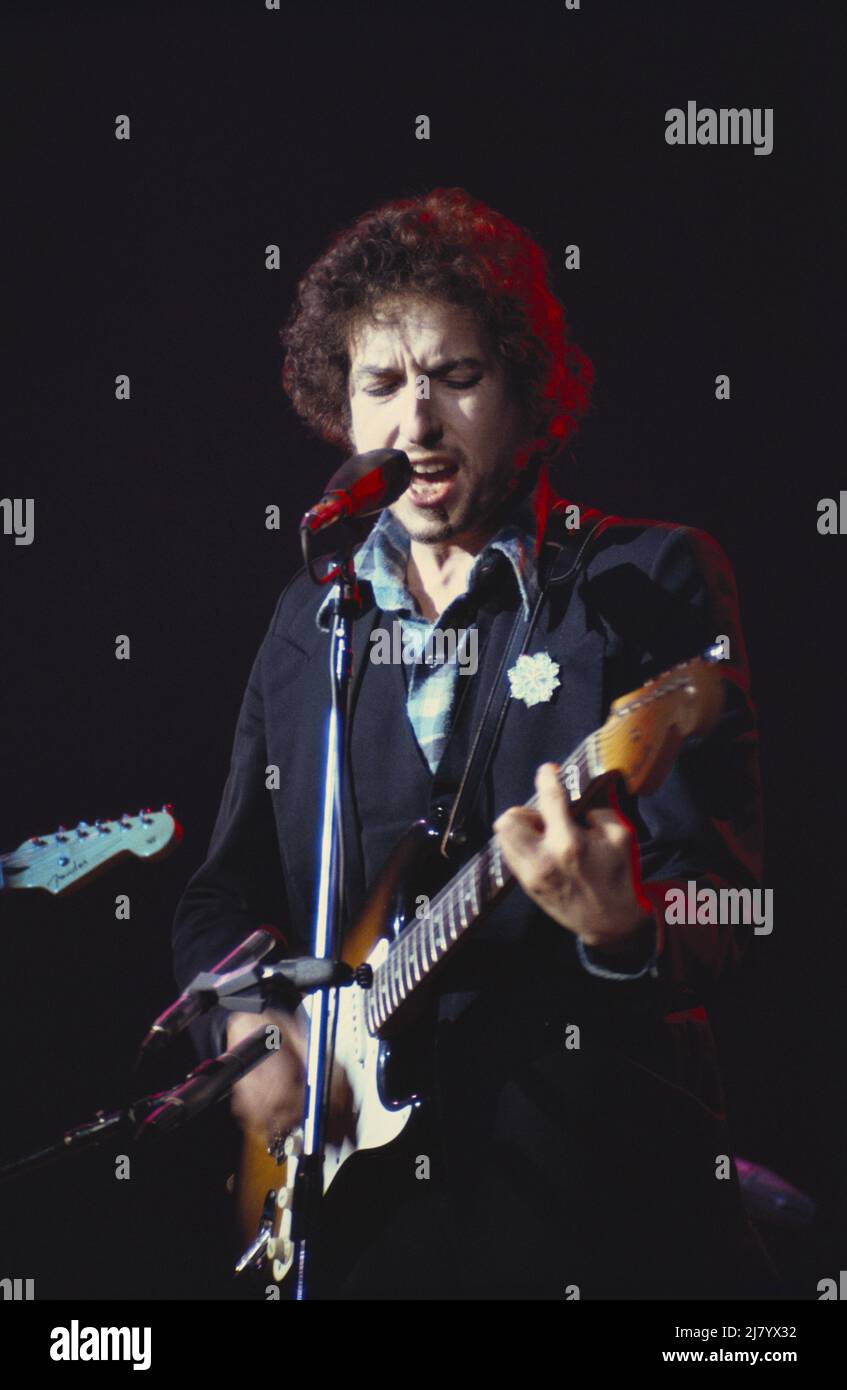 Bob Dylan a Seattle, 1974 Foto Stock