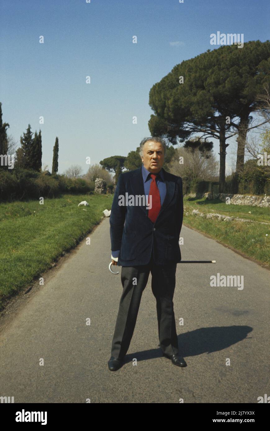 Federico Fellini, 1977 Foto Stock