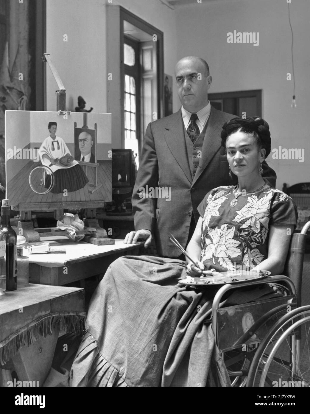 Frida Kahlo con il suo Dottore, 1952 Foto Stock
