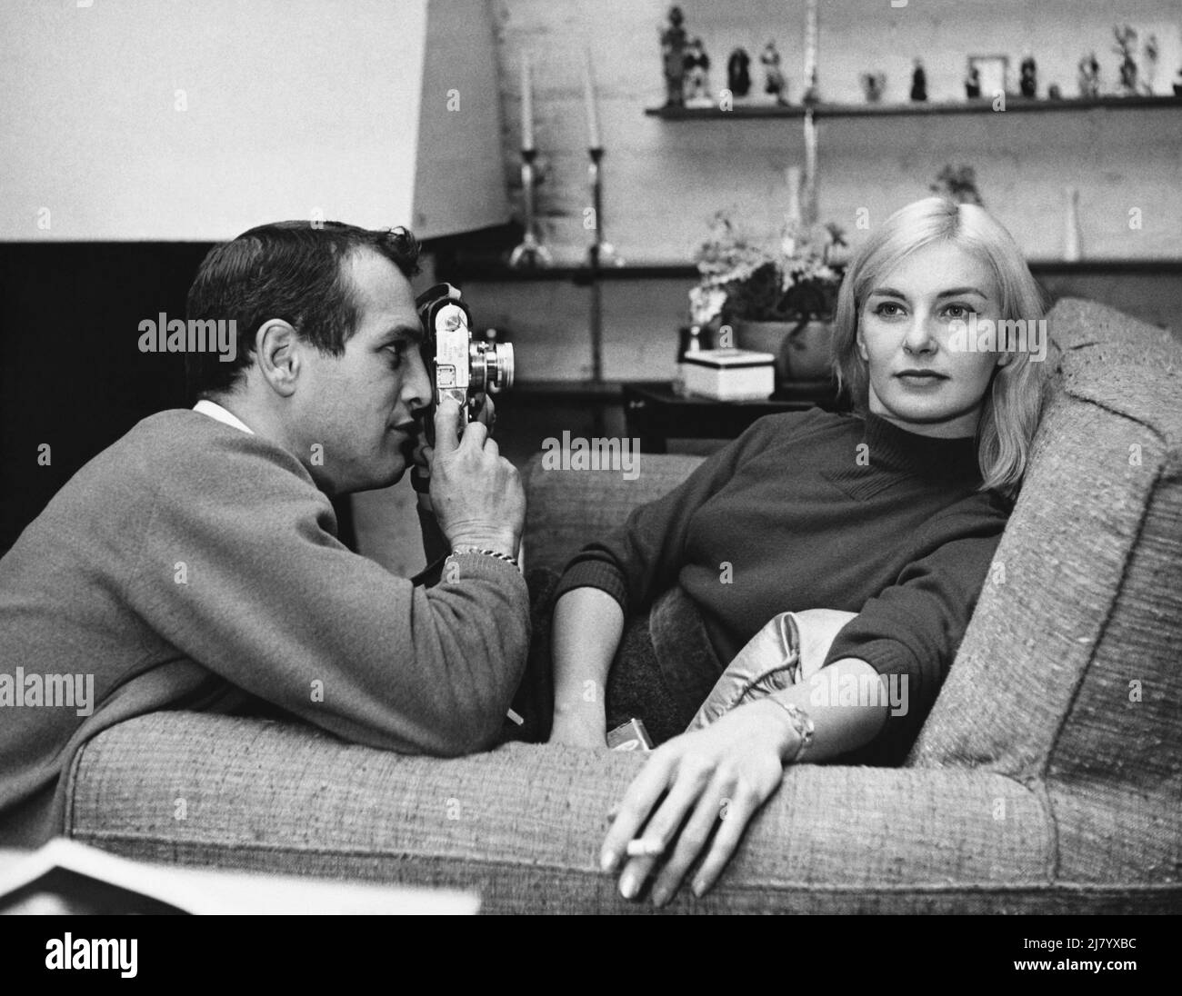 Paul Newman e Joanne Woodward, c.. 1961 Foto Stock