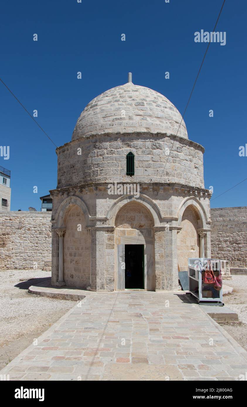 Cappella dell'Ascensione a Gerusalemme, Israele. Memoria di Gesù Foto Stock