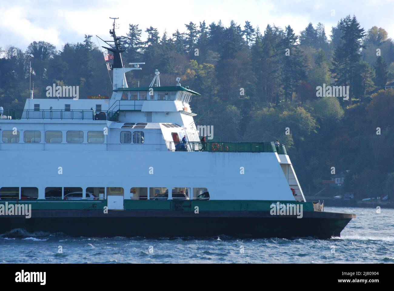 Washington state Ferry su Puget Sound Foto Stock