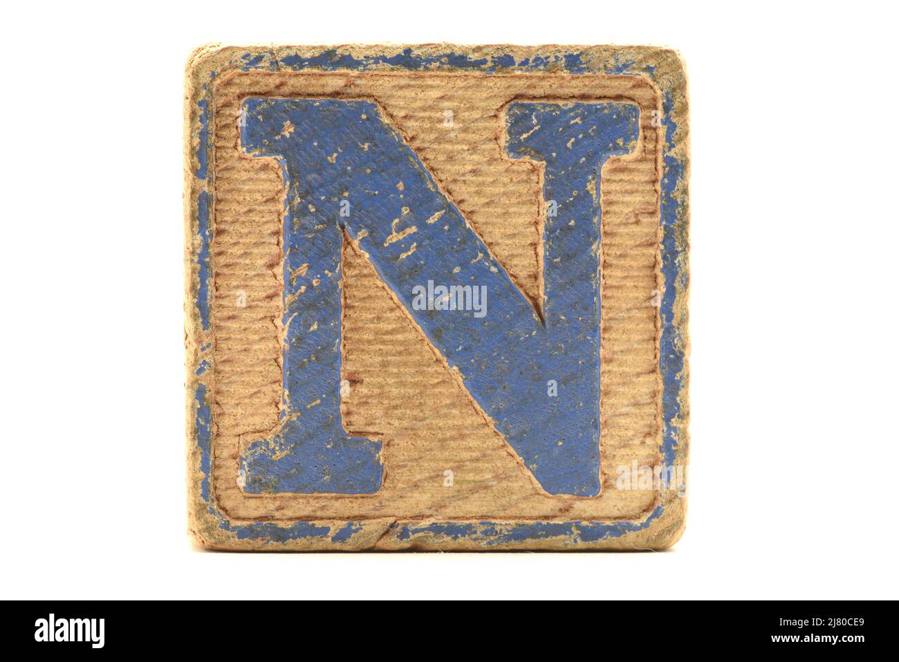 Toy Block N colore Vintage per bambini Foto Stock