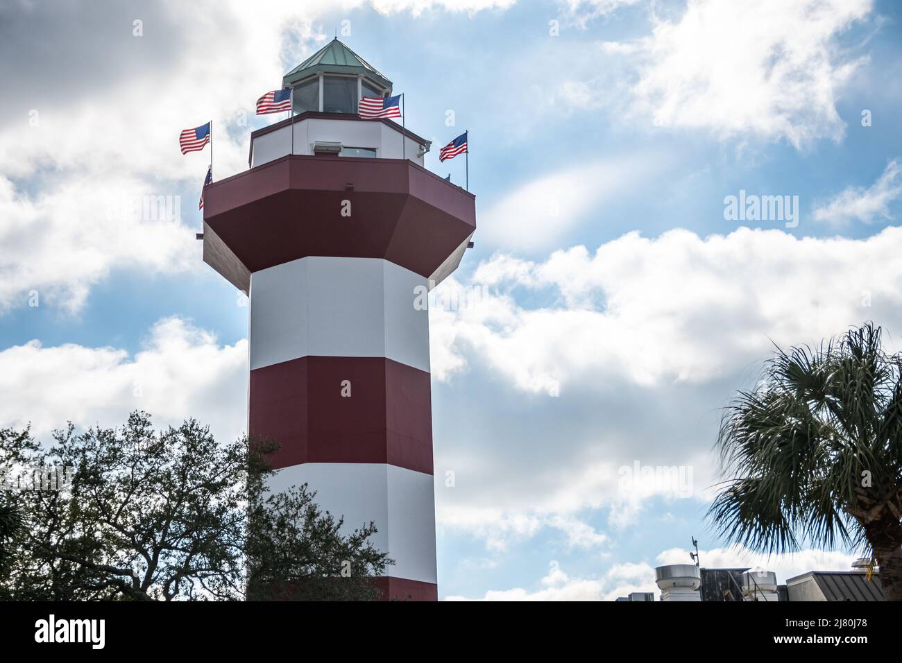 Faro di Harbour Town a Hilton Head Island, South Carolina Foto Stock