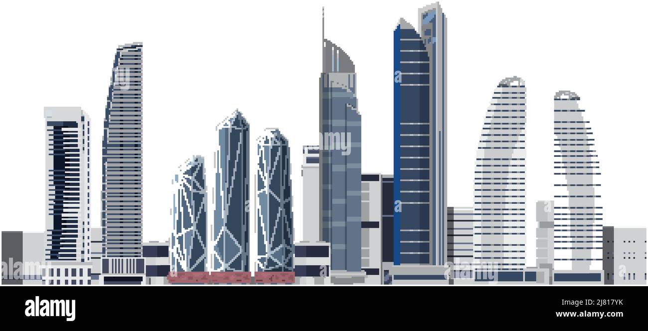 E' un alto edificio a illustrazione di Gold Coast Queensland Australia Illustrazione Vettoriale