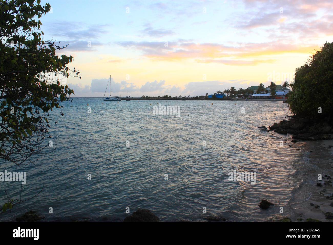 D'Étisme, en fin de journée, Guadeloupe Foto Stock