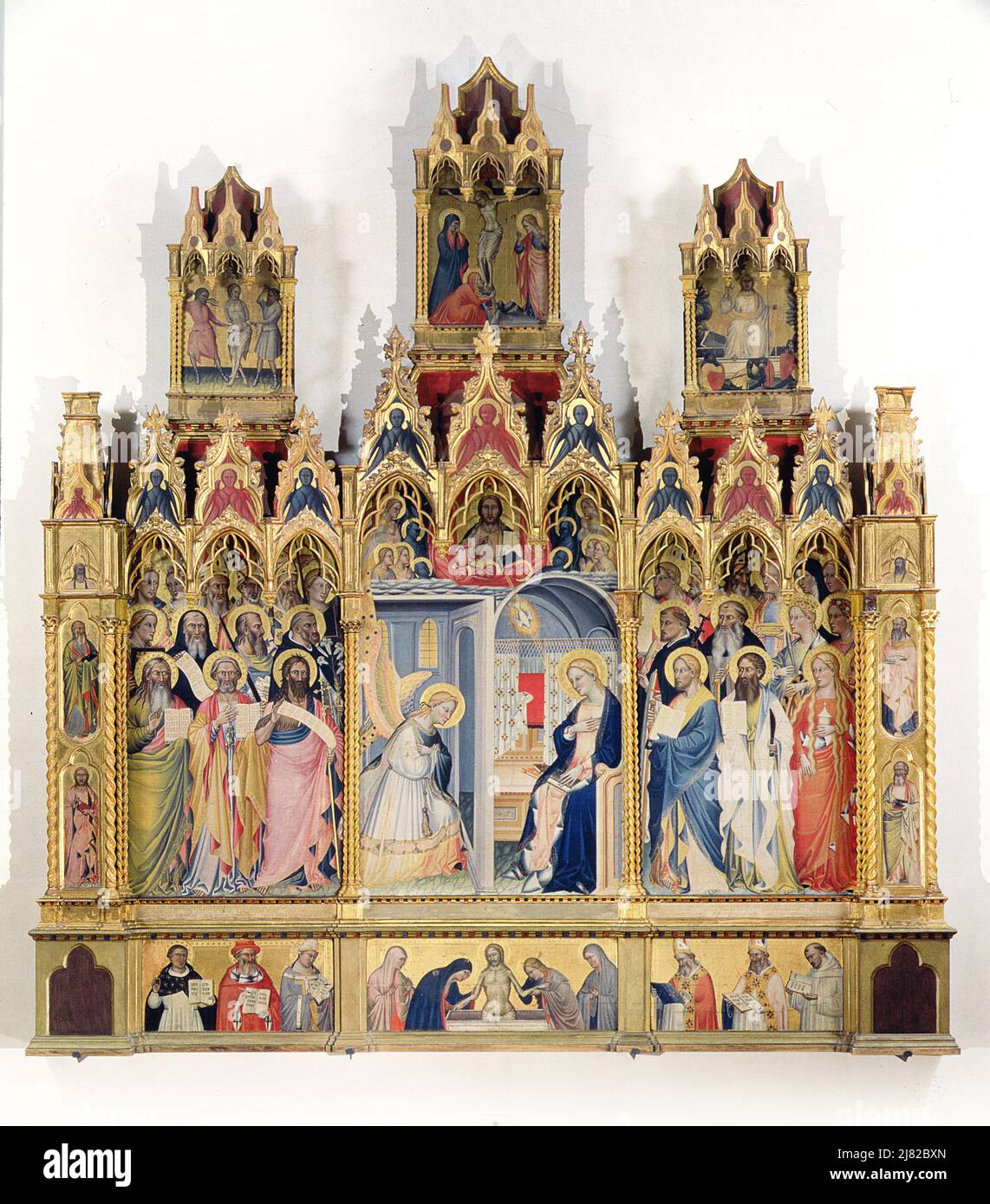 Madonna col Bambino con santi di Tintoretto, Jacopo Robutti (1518-94); Galleria e Museo Estense, Modena, Italia; Italiano, fuori copyright. Foto Stock