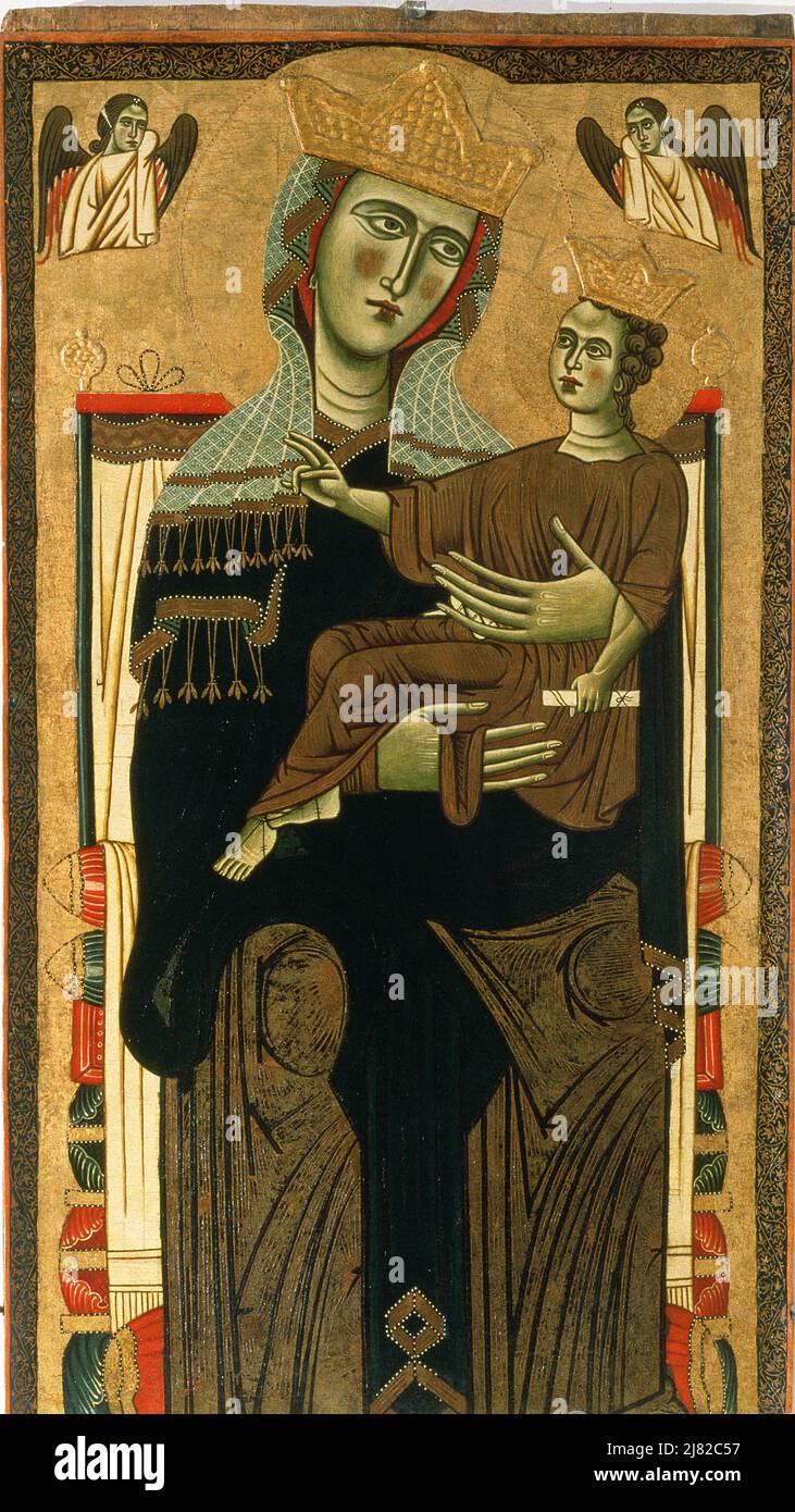 Il matrimonio mistico di Santa Caterina con San Francesco, Santa Chiara, San Cosma e San Damiano di Pagani, Gaspare (1518-p.1543); Galleria e Museo Estense, Modena, Italia; Italiano, fuori copyright. Foto Stock