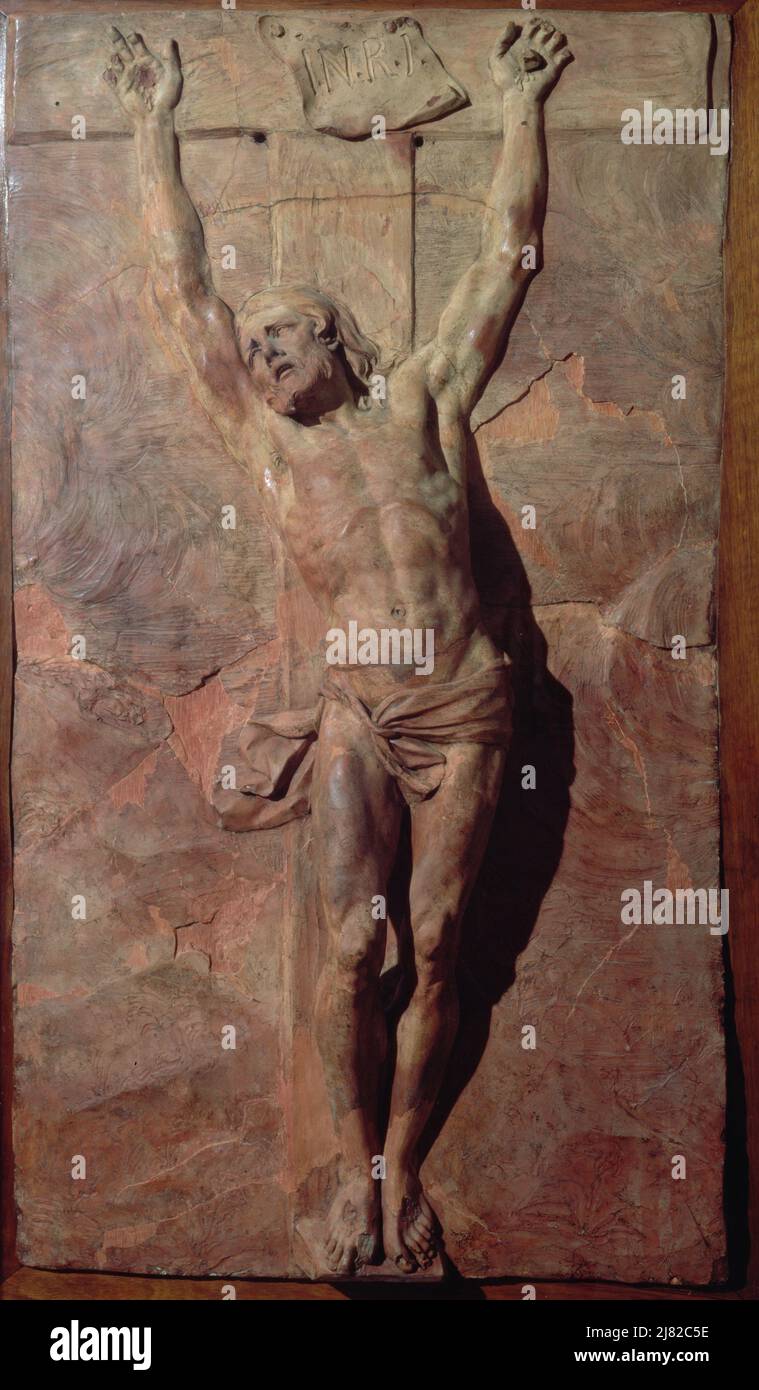 Il martirio di Sant'Andrea (pannello) di Arcangelo di Cola da Camerino, (fl.1416-21) (attr.); Galleria e Museo Estense, Modena, Italia; Italiano, fuori copyright. Foto Stock