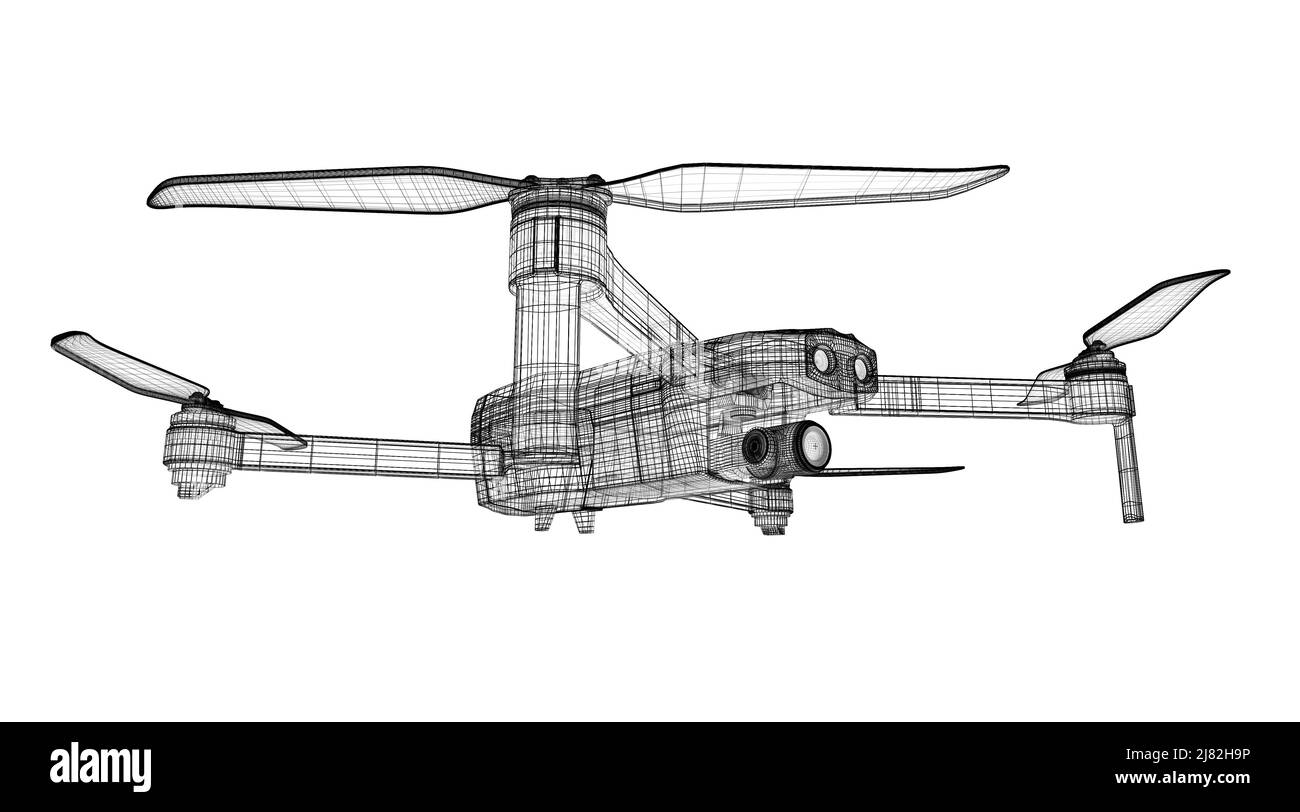 modello drone 3d Foto Stock