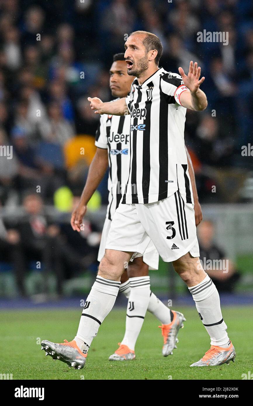 Roma, Italia, 11 maggio 2022 Giorgio Chiellini del FC Juventus alla Juventus vs Internazionale finale Coppa Italia 2021-2022 Calcio Credit:Roberto Ramaccia/Alamy Live News Foto Stock