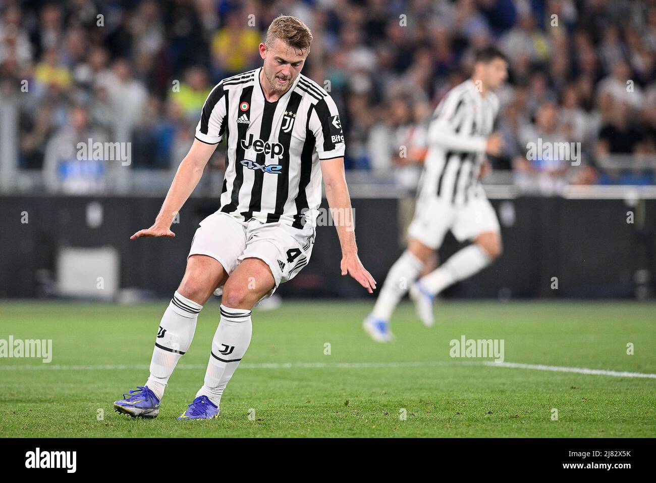 Roma, Italia, 11 maggio, 2022 Matthijs de ligt of FC Juventus alla Juventus vs Internazionale finale Coppa Italia 2021-2022 partita di Calcio Credit:Roberto Ramaccia/Alamy Live News Foto Stock