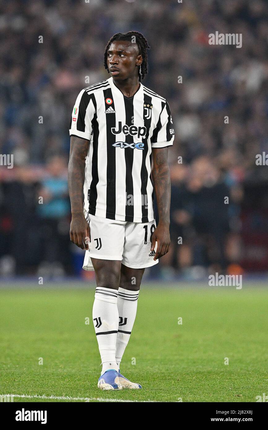 Roma, Italia, 11 maggio 2022 Moise Kean del FC Juventus alla Juventus vs Internazionale finale della Coppa Italia 2021-2022 partita di Calcio Credit:Roberto Ramaccia/Alamy Live News Foto Stock