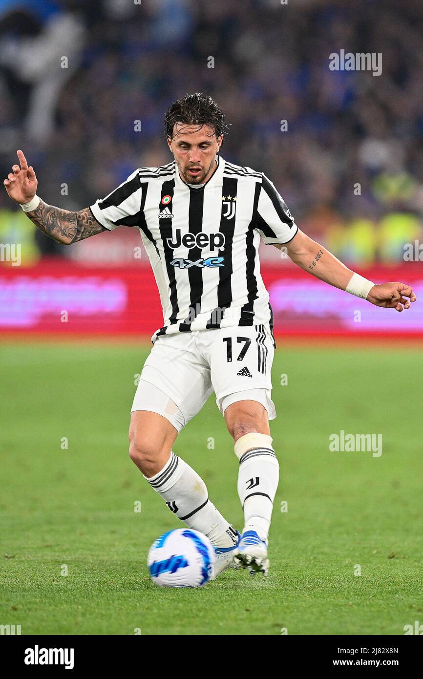 Roma, Italia, 11 maggio 2022 Luca Pellegrini del FC Juventus alla Juventus vs Internazionale finale della Coppa Italia 2021-2022 partita di Calcio Credit:Roberto Ramaccia/Alamy Live News Foto Stock