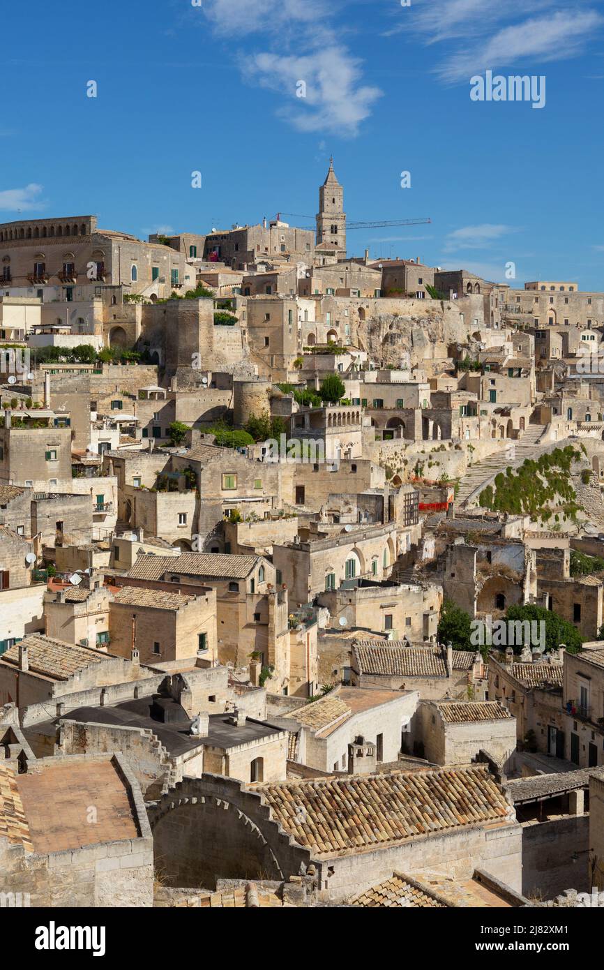 Bari Matera Italia-Settembre 23 2015 antica città composta da grotte e vicoli intricati Foto Stock
